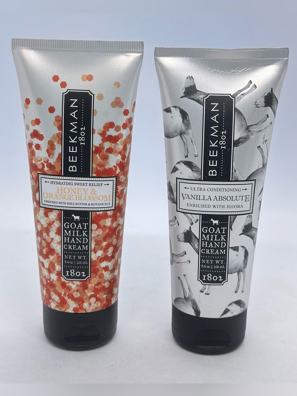 Beekman 1802 Goat Milk Hand Cream Vanilla Absolute & Honey/Orange Blossom 3.4 oz